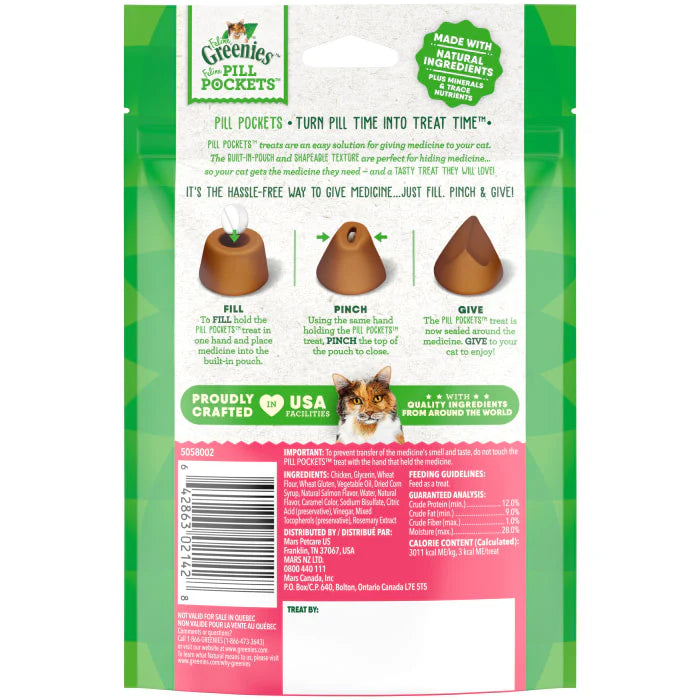 【Greenies】Cat - Pill Pockets™ - Salmon Flavor - Fits Most Tablets & Capsules