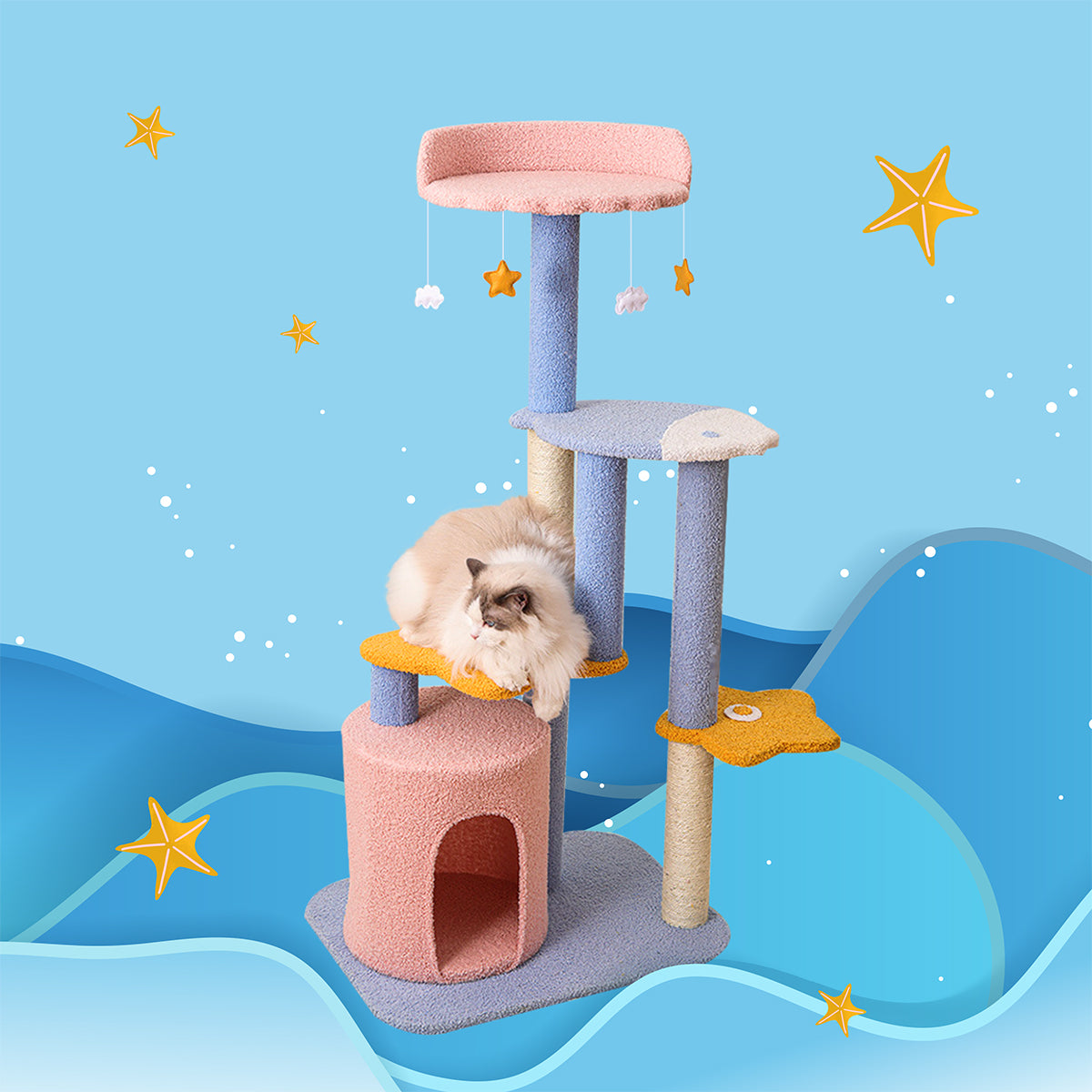 【BBDD】Meow Ocean Jumbo Cat Tree - 130 cm