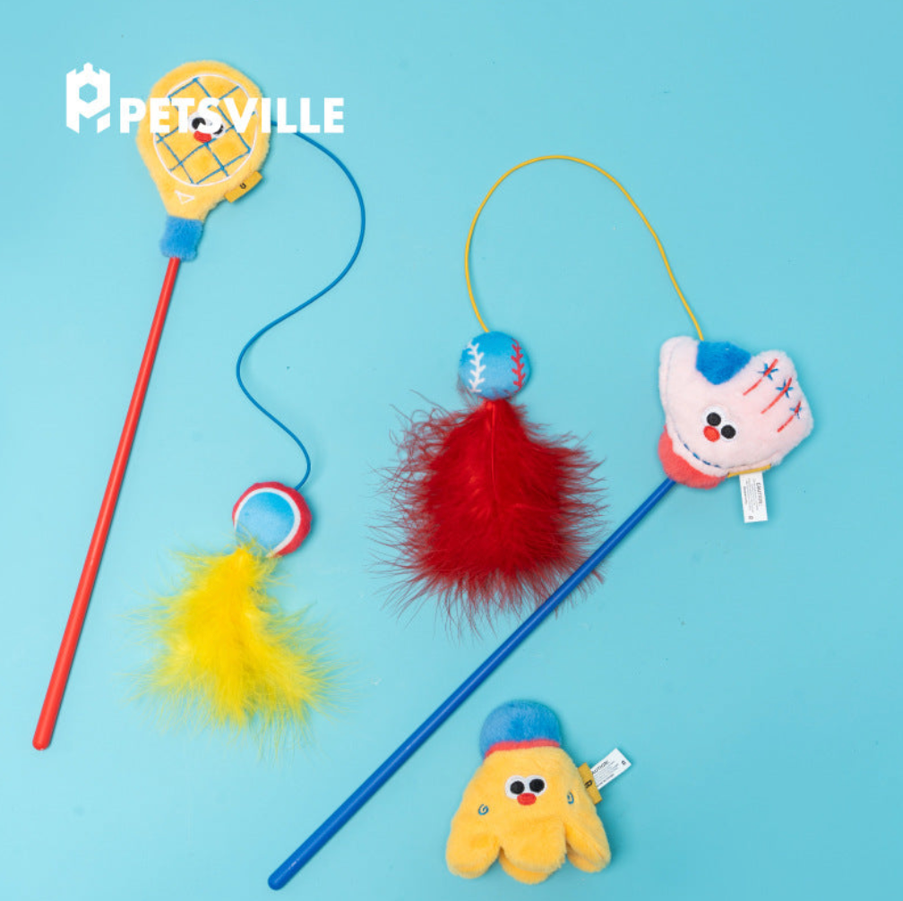 【PETSVILLE】PawSwing Cat Teaser Wand – SportsToy for Cats, Self-Play & Boredom Relief