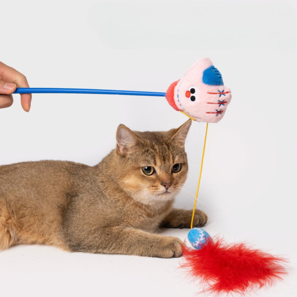 【PETSVILLE】PawSwing Cat Teaser Wand – SportsToy for Cats, Self-Play & Boredom Relief