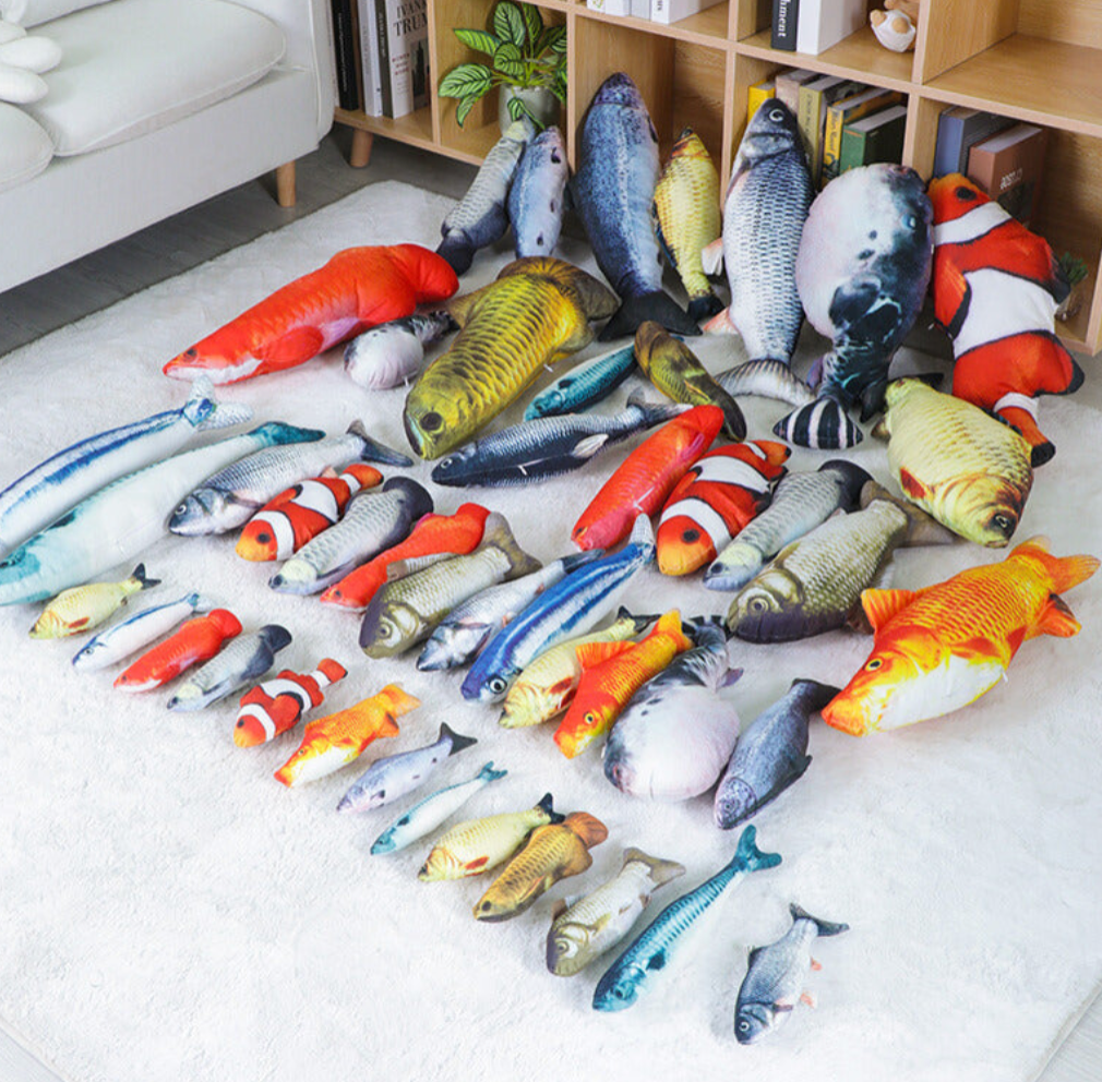 【Meow Club】Pet Cat Toy Plush Simulation Fish – Catnip Fish Toy