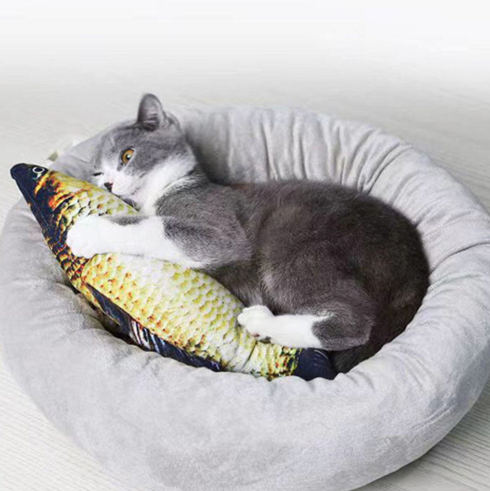 【Meow Club】Pet Cat Toy Plush Simulation Fish – Catnip Fish Toy