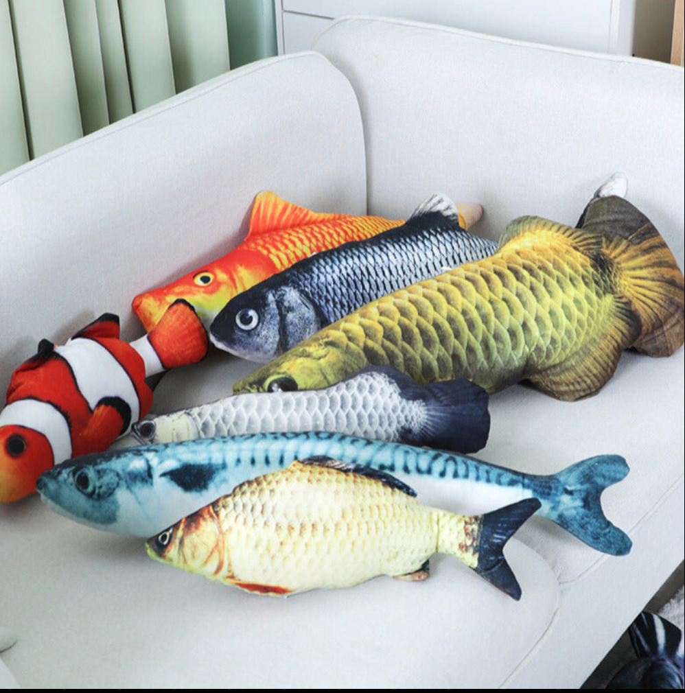 【Meow Club】Pet Cat Toy Plush Simulation Fish – Catnip Fish Toy