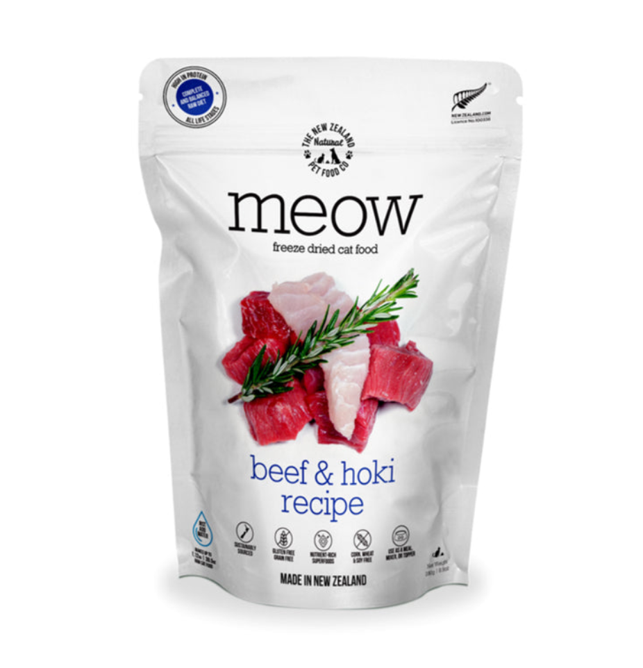 【NZPF】Meow-Freeze-Dried Cat Food - Beef & Hoki-50g