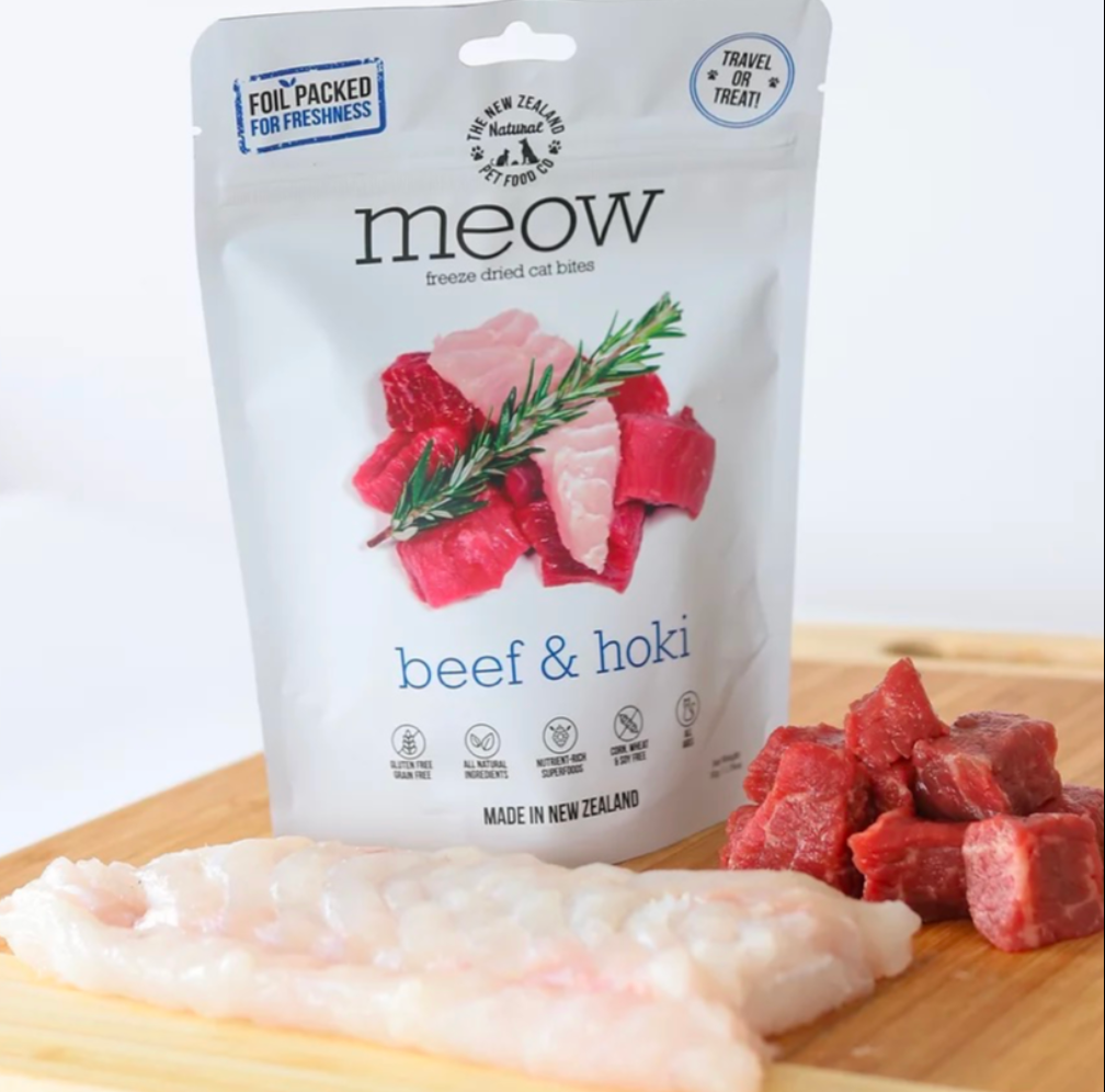 【NZPF】Meow-Freeze-Dried Cat Food - Beef & Hoki-50g