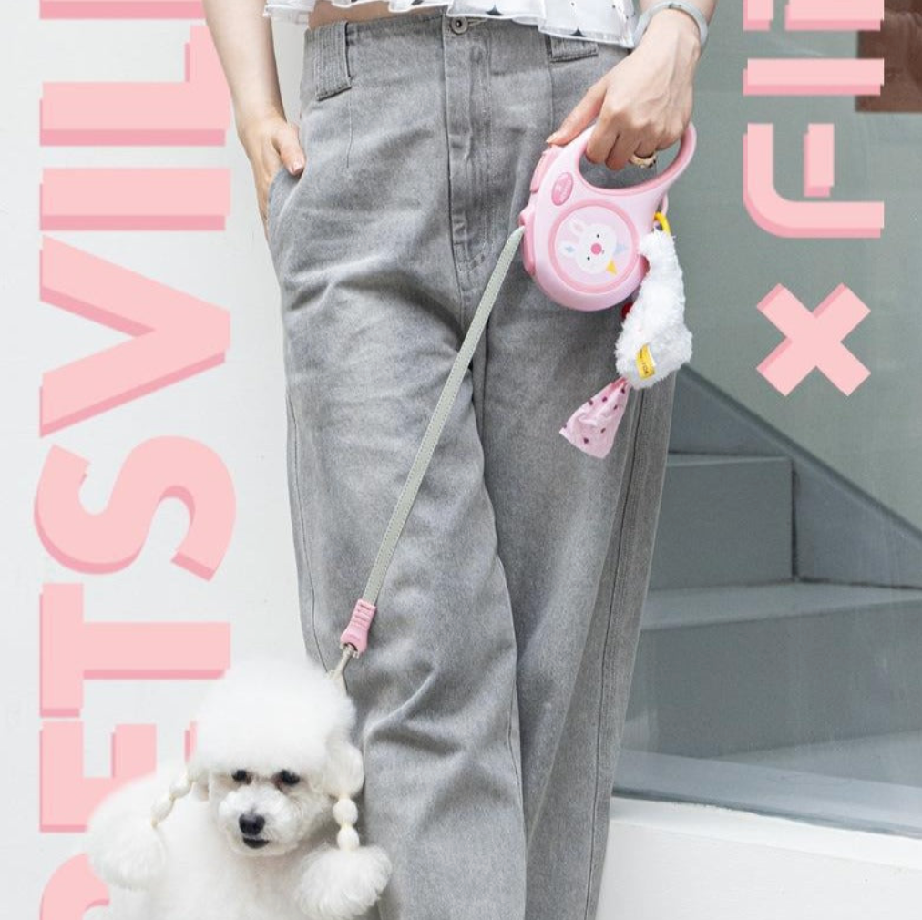 Rabbit Style Leash Automatic Extending Traction Rope Retractable Nylon