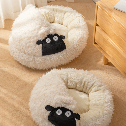 Baa～ Adorable Little Sheep Comfy Soft Pet Bed - with Pocket Design